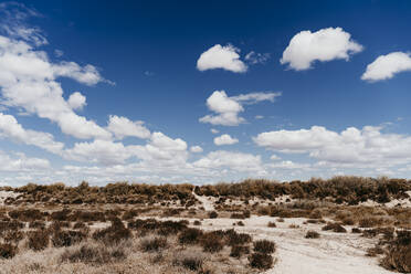 Spain, Navarre, Clouds over desert landscape of Bardenas Reales - EBBF00830