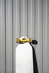 Skateboard against metal wall - VPIF03134