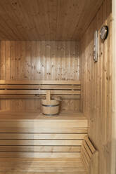 Bucket on seat in sauna - CHPF00679