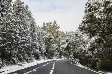 Empty alpine highway in winter - ACPF00836