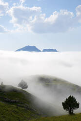 Nebel in Candanchu, Pyrenäen, Canfranc-Tal in Spanien. - CAVF89829