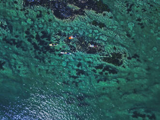 Aerial view of SUP surfers, Primorsky region, Russia - CAVF89862