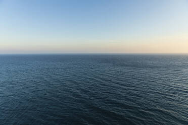 Mediterranean Sea at dusk with clear line of horizon in background - SKF01606