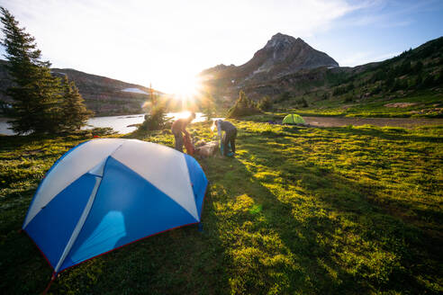 Camping at Limestone Lakes at Height of the Rockies Provincial Park - CAVF90114