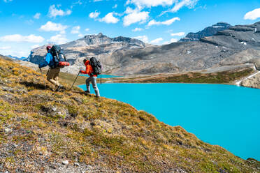 Hiking Above Michelle Lakes in the Backcountry of Clearwater Country - CAVF90205