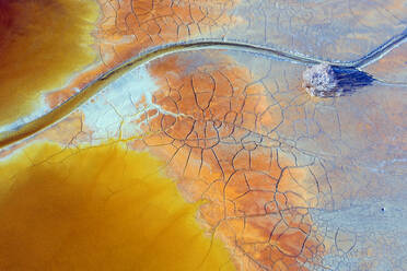 Aerial view of brown acidic landscape of Rio Tinto Mines area - DSGF02283