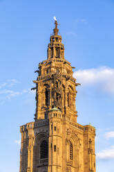 Deutschland, Baden-Württemberg, Heilbronn, Gotischer Glockenturm der St. Kilianskirche - WDF06353