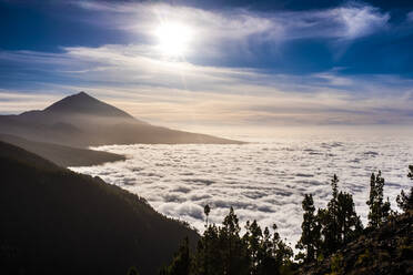 Sonnenaufgang über Berg und Wolkenlandschaft im Nationalpark El Teide, Teneriffa, Spanien - SIPF02200