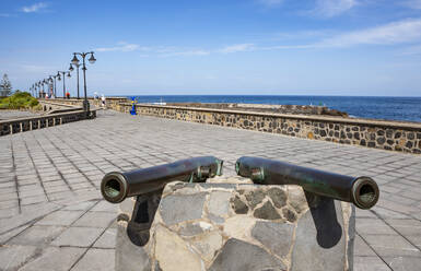 Spanien, Provinz Santa Cruz de Tenerife, Puerto de la Cruz, Kanonen von Castillo de San Felipe - WWF05587