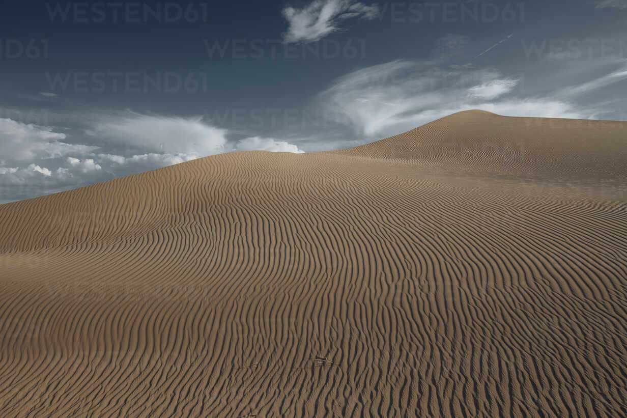Cadiz dune against against sky at Mojave desert, Southern California, USA  stock photo