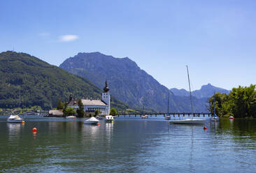 Bootsfahrt auf dem Traunsee bei Schloss Ort, Gmunden, Salzkammergut, Traunstein, Oberösterreich, Österreich - WWF05655