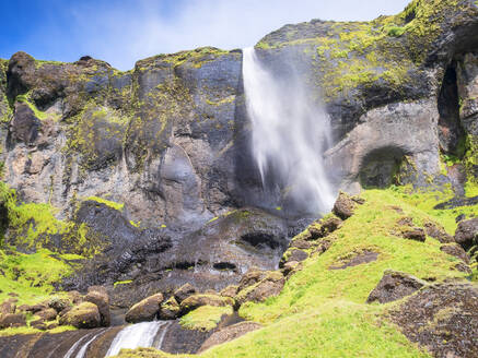 Aussicht auf den Foss a Sidu in Skaftafell, Kirkjubaejarklaustur, Island - LAF02537