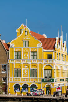 Bunte Gebäude, Architektur in der Hauptstadt Willemstad, UNESCO-Weltkulturerbe, Curacao, ABC-Inseln, Niederländische Antillen, Karibik, Mittelamerika - RHPLF18013