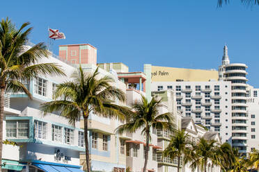 Art Deco architecture in South Beach district, Miami, Florida, United  States of America, North America stock