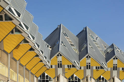 Kubische Häuser, Architekt Piet Blom, Rotterdam, Südholland, Niederlande, Europa - RHPLF18105