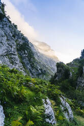 Panoramablick auf den Berg Picos De Europa gegen den Himmel, Asturien, Spanien - DGOF01718