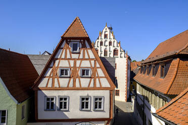 Germany, Bavaria, Dettelbach, Half-timbered house - LBF03282