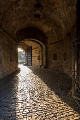 Old stone passageway at Zeller Tor with sunlingt - NDF01181