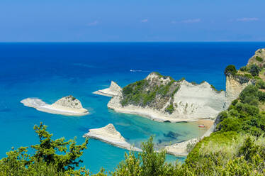 Scenic view of seascape against blue sky - MHF00537