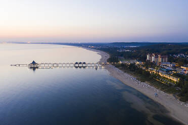 Deutschland, Usedom, Seebad und Strand, Luftaufnahme - WDF06389