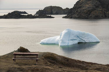 High angle view of iceberg in ocean - CAVF90804