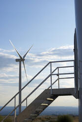 Entrance to a wind turbine for sustainable energy production in Spain. - CAVF90957