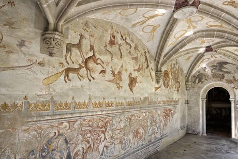 wandmalereien aus dem 16. Jahrhundert, Casas Pintadas, Evora, Portugal, Europa - RHPLF18431