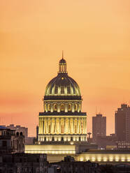 El Capitolio bei Sonnenuntergang, Havanna, Provinz La Habana, Kuba, Westindien, Mittelamerika - RHPLF18478