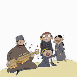 Familie spielt Rubab und singt - FSIF05462