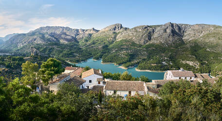 Panoramic of the town of Guadalest from Alicante, Spain - CAVF91346