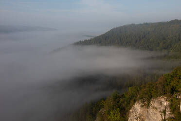 Danube Valley covered by cloud at Beuron, Swabian Alb, Germany - FDF00308