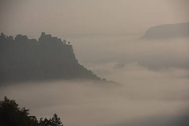 Cloudscape covering Danube Valley at Beuron, Swabian Alb, Germany - FDF00312