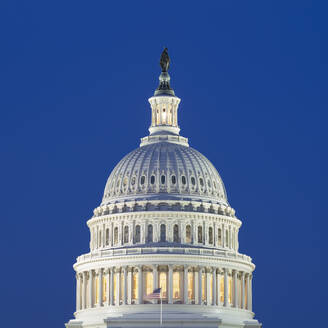 USA, Washington DC, Dome of United States Capitol at dusk - AHF00249