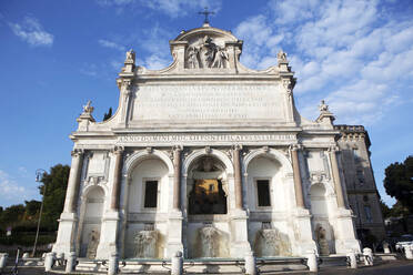 Fontana dell'Acqua Paola, Trajan-Aquädukt, restauriert von Papst Paul V (Borghese) im 16. Jahrhundert, Il Fontanone ist das Endbecken des Aquädukts, Rom, Latium, Italien, Europa - RHPLF18585