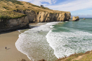 Tunnel Beach, Dunedin, Otago, Südinsel, Neuseeland, Ozeanien - RHPLF18662