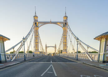 Illuminated Albert Bridge, London, England, United Kingdom, Europe - RHPLF18739