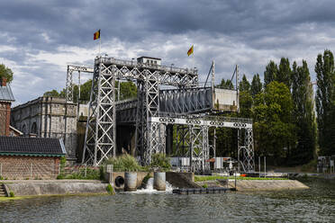 Houdeng-Goegnies-Lift Nr. 1, UNESCO-Welterbe, Schiffshebewerke am Canal du Centre, La Louviere, Belgien, Europa - RHPLF18848