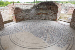 Mosaikboden, antike römische Ruinen von Gamzigrad, UNESCO-Weltkulturerbe, Serbien, Europa - RHPLF18853