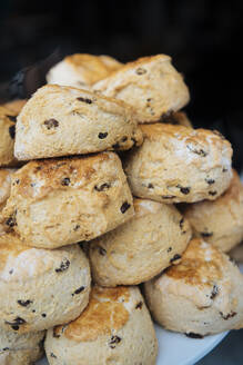 Scones on display, Bourton-on-the-Water, Cotswolds, Gloucestershire, England, United Kingdom, Europe - RHPLF18891