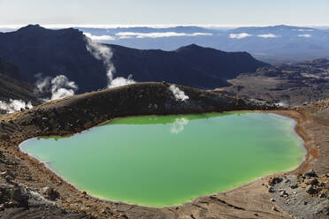 Emerald Lakes, Tongariro Alpine Crossing, Tongariro National Park, UNESCO Weltkulturerbe, Nordinsel, Neuseeland, Pazifik - RHPLF18919