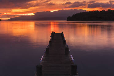 Lake Tarawera at sunrise, Rotorua, North Island, New Zealand, Pacific - RHPLF18927