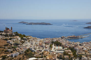 Stadt Ermoupoli auf der Insel Syros, Kykladen, Griechische Inseln, Griechenland, Europa - RHPLF19051