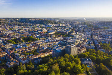 Germany, Baden-Wurttemberg, Stuttgart, Aerial view of residential city district - WDF06468