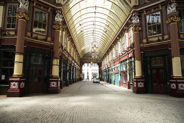 UK, England, London, Empty street of Leadenhall Market - PMF01713