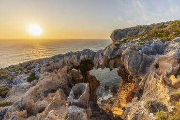 Window Rock Arch und Pazifischer Ozean bei Sonnenuntergang, Australien - FOF11870