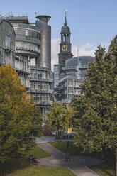 Germany, Hamburg, Saint Michaels Church seen from Baumwall - KEBF01760