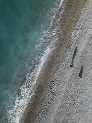 Georgia, Abkhazia, Gagra, Aerial view of Black Sea coastline - KNTF06136
