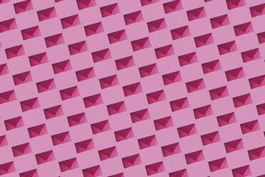 Pattern of rows of pink envelopes - KNTF06164