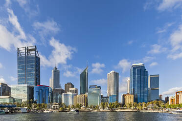 Australia, Oceania, Western Australia, Swan River, Perth, River and skyscrapers - FOF11965