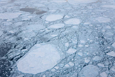 Aerial view of sea ice, Kulusuk, East Greenland - MINF15676